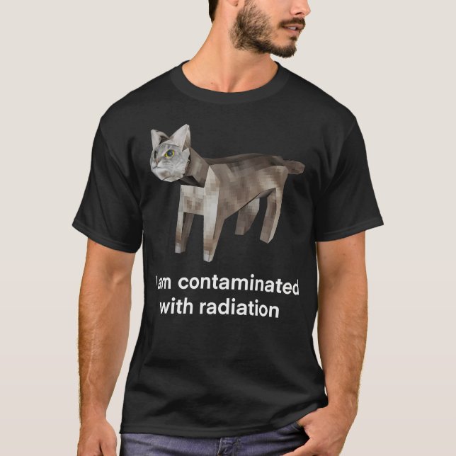 Camiseta Estoy Contaminado Con Gato Irónico Gracioso De Rad (Anverso)