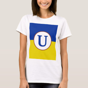 Camiseta Estoy de acuerdo con el monograma de la bandera az