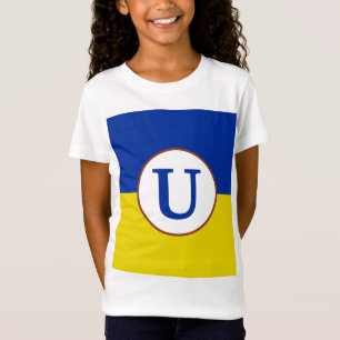 Camiseta Estoy de acuerdo con el monograma de la bandera az
