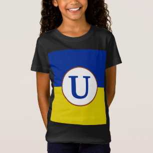 Camiseta Estoy de acuerdo con el monograma de la bandera az