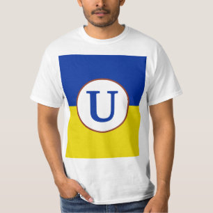 Camiseta Estoy de acuerdo con el monograma de la bandera az
