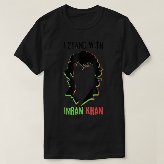 Camiseta Estoy de acuerdo con Imran Khan PTI Pakistán apoya (Diseño del anverso)