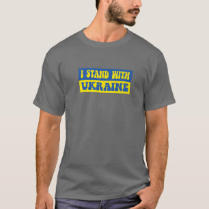 Camiseta Estoy de acuerdo con la bandera azul de Ucrania am