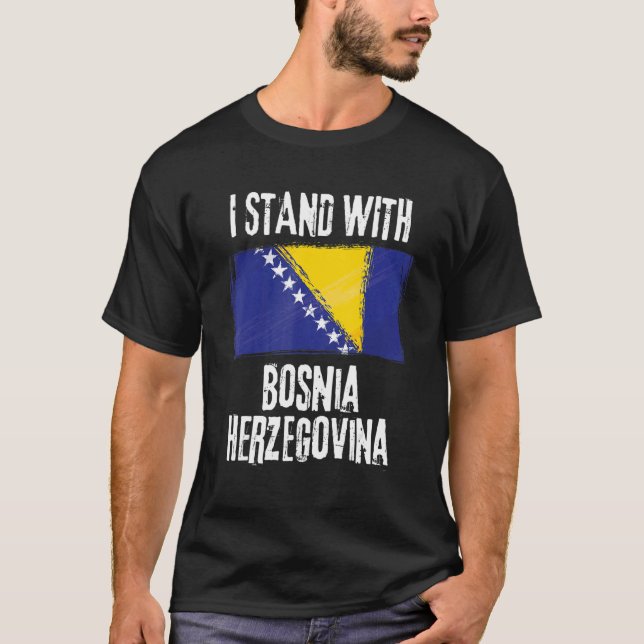 Camiseta Estoy De Acuerdo Con La Bandera De Bosnia-Herzegov (Anverso)