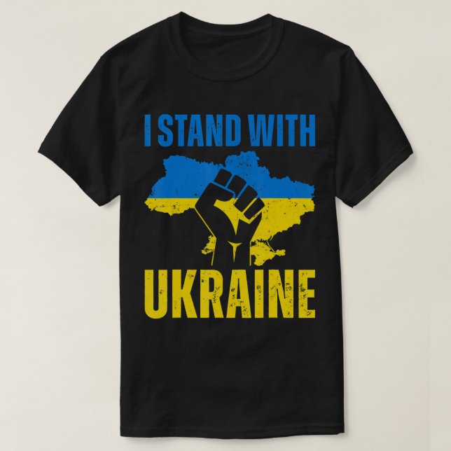 Camiseta Estoy De Acuerdo Con La Bandera Ucraniana De Levan (Diseño del anverso)