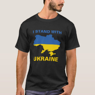 Camiseta Estoy de acuerdo con la bandera ucraniana y mapa d