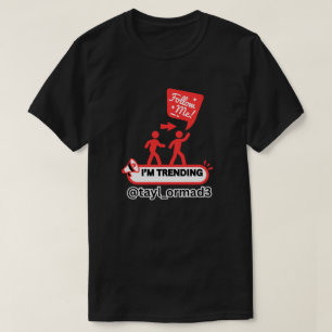 CAMISETA ESTOY DE MODA INFLUENCER SOCIAL NEGRO UNISEX PARA