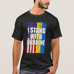 Camiseta Estoy de pie con la bandera de Ucrania bandera est