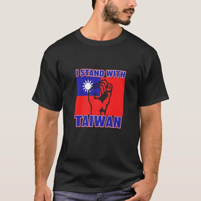 Camiseta Estoy de pie con la bandera taiwanesa de Taiwán (Anverso)