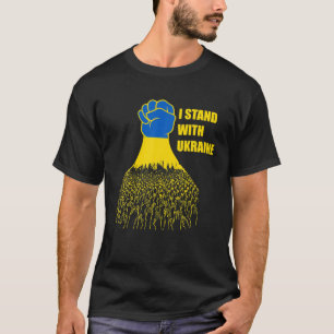 Camiseta Estoy de pie con la bandera ucraniana de Ucrania f