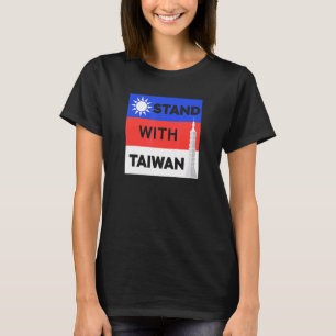 Camiseta Estoy de pie con Taiwán amo la bandera taiwanesa P