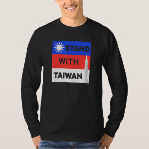 Camiseta Estoy de pie con Taiwán amo la bandera taiwanesa P
