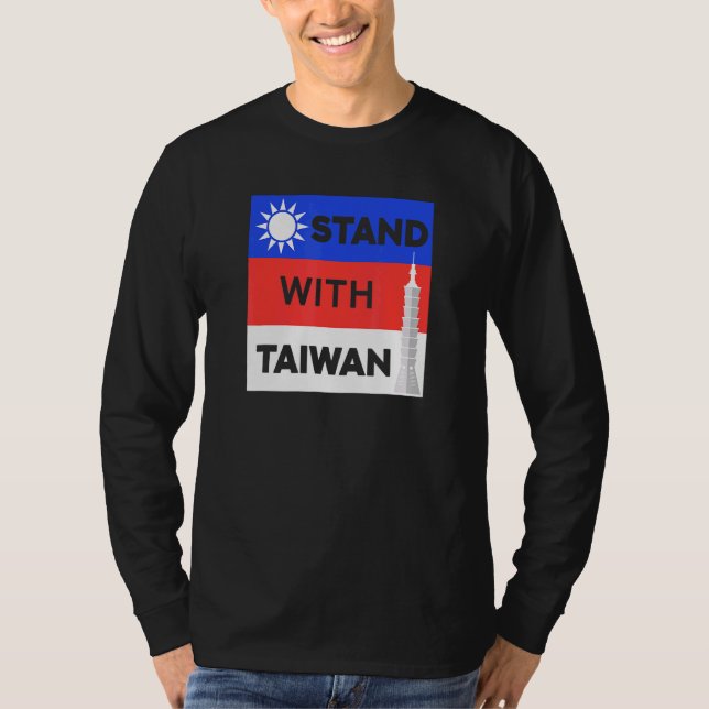 Camiseta Estoy de pie con Taiwán amo la bandera taiwanesa P (Anverso)