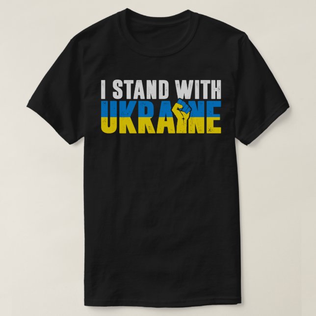 Camiseta Estoy de pie con Ucrania (Diseño del anverso)
