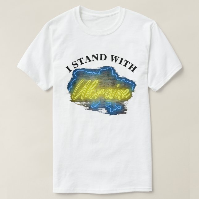 CAMISETA ESTOY DE PIE CON UCRANIA (Diseño del anverso)
