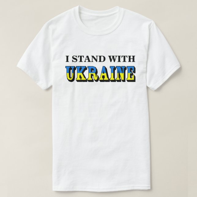 CAMISETA ESTOY DE PIE CON UCRANIA (Diseño del anverso)
