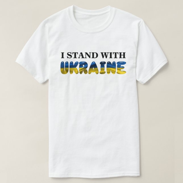 CAMISETA ESTOY DE PIE CON UCRANIA (Diseño del anverso)