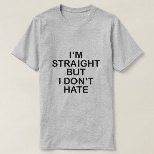 CAMISETA ESTOY DIRECTO PERO NO ODIO. ALIADO LGBT