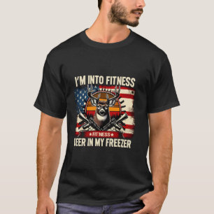 Camiseta Estoy en aptitud Bandera Americana Bandera Cazador