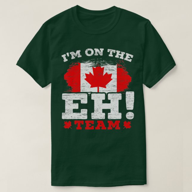 Camiseta Estoy en el equipo de EH en Canadá Day Maple Leaf (Diseño del anverso)
