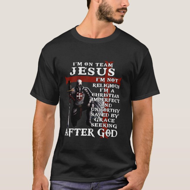Camiseta Estoy en el equipo Jesús No soy Caballero Templari (Anverso)