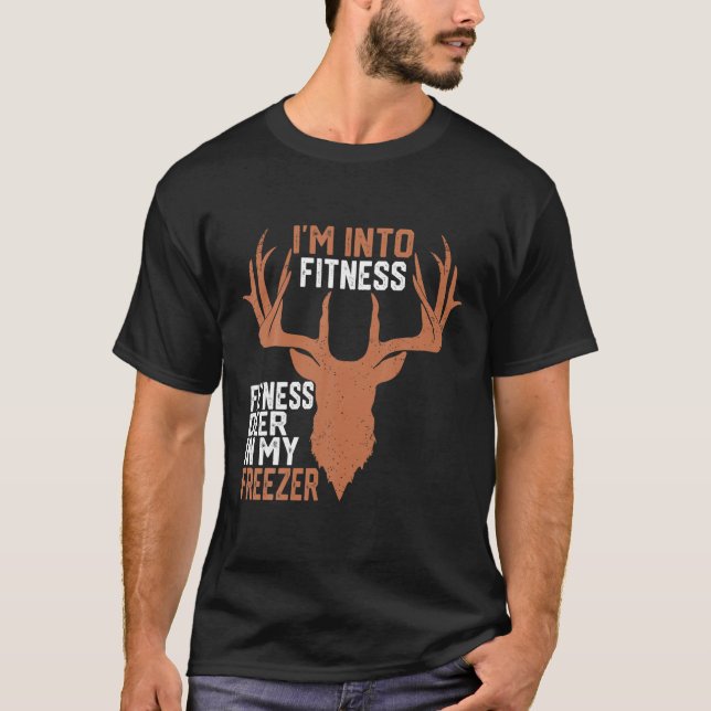 Camiseta Estoy en el gimnasio Deer Freezer Funny Hunter Dad (Anverso)