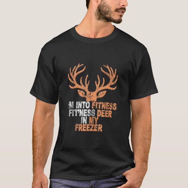 Camiseta Estoy en el gimnasio Deer Freezer Funny Hunter Dad (Anverso)