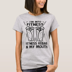 Camiseta Estoy en el gimnasio Fit'Ness Kebab en mi boca T-S