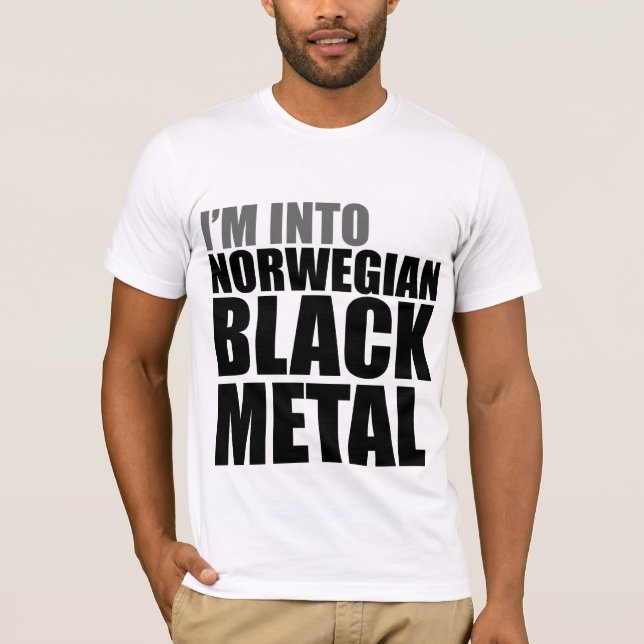 Camiseta Estoy en el metal negro noruego (Anverso)