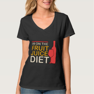 Camiseta Estoy En El Vino De La Dieta De Jugo De Fruta 72