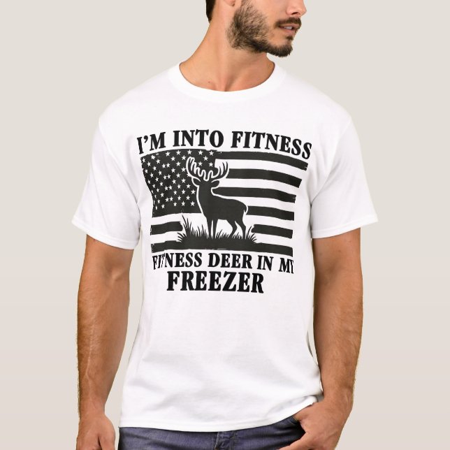 Camiseta Estoy en Fitness Fitness Deer en mi Freezer H (Anverso)