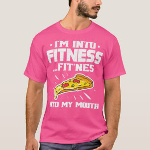 Camiseta Estoy En Fitness Fitness Fitness Pizza En Mi Boca 