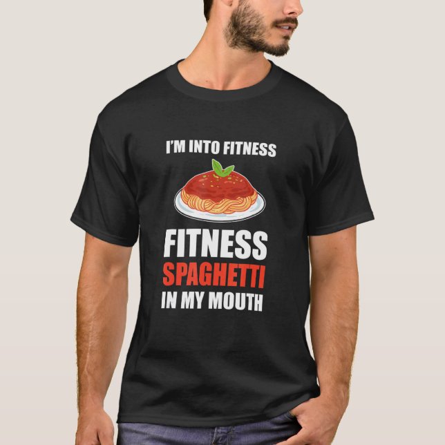 Camiseta Estoy en Fitness Fitness Fitness Spaghetti en mi b (Anverso)