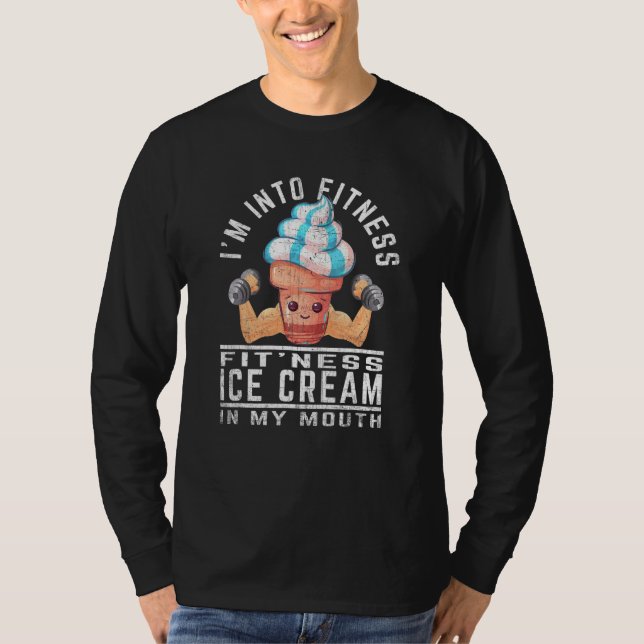 Camiseta Estoy En Fitness Helado Crema En Mi Novedad De Boc (Anverso)