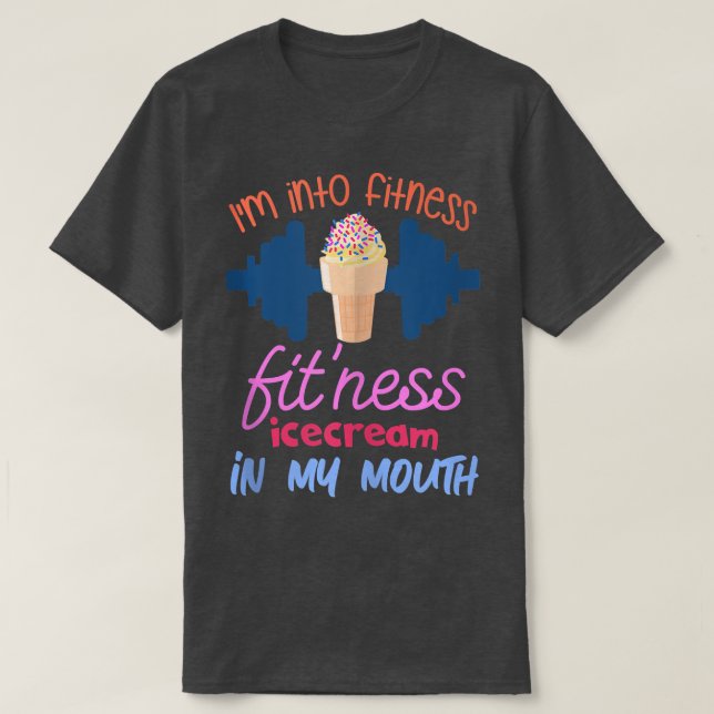 Camiseta Estoy en Fitness Ice Cream en mi ejercicio de dive (Diseño del anverso)