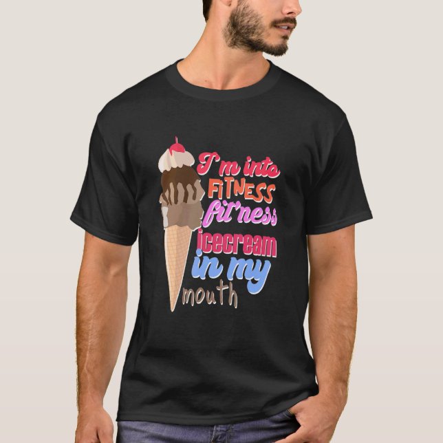 Camiseta Estoy en Fitness Ice Cream en mi ejercicio de dive (Anverso)