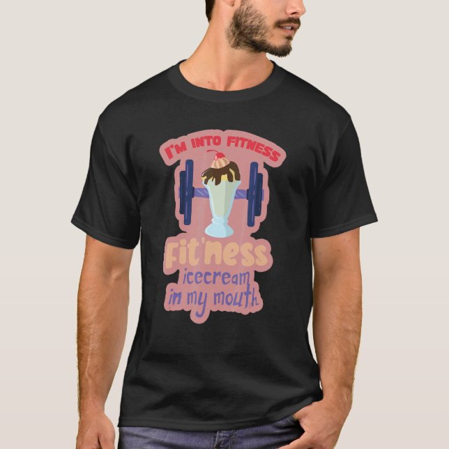 Camiseta Estoy en Fitness Ice Cream en mi ejercicio de dive (Anverso)