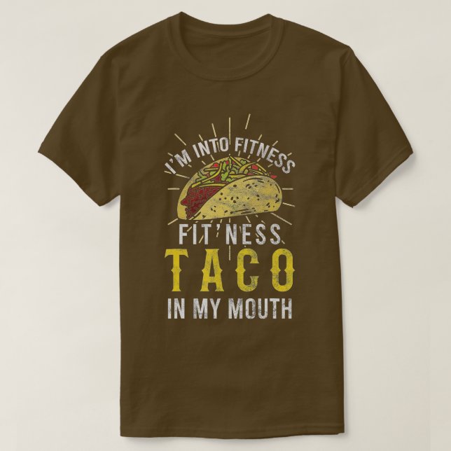 Camiseta Estoy en Fitness Taco en mi amante del taco de la  (Diseño del anverso)