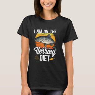 Camiseta Estoy en la dieta de arenque pescando mariscos sar