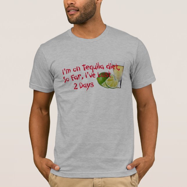 Camiseta Estoy en la Dieta Tequila Diet divertida idea de r (Anverso)