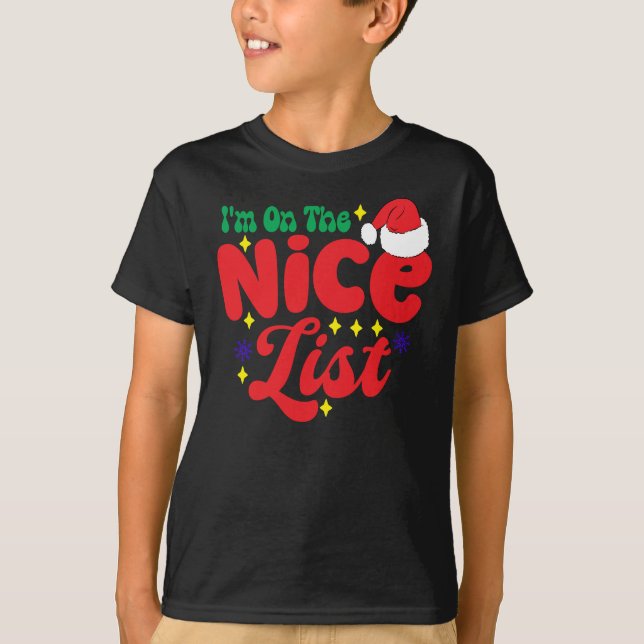 Camiseta Estoy en la lista de Navidades graciosos (Anverso)