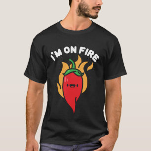 Camiseta Estoy en llamas morrón de pimienta roja picante de