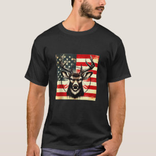 Camiseta Estoy En Mano Apropiada Ness Deer Amarican Flag De