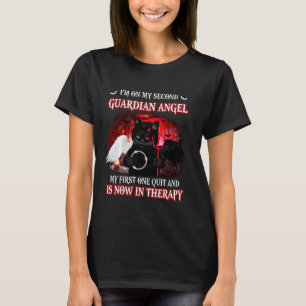 Camiseta Estoy En Mi Segundo Ángel De La Guarda Cool Black