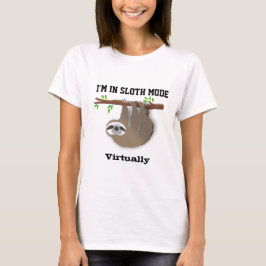 Camiseta "Estoy en modo eslogan virtualmente" en rama de ár