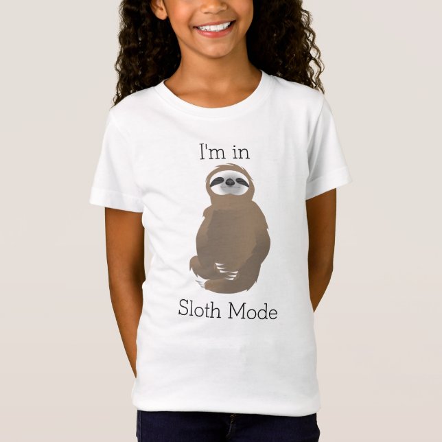 Camiseta Estoy en Sloth Mode Brown Sleeping Sloth (Anverso)