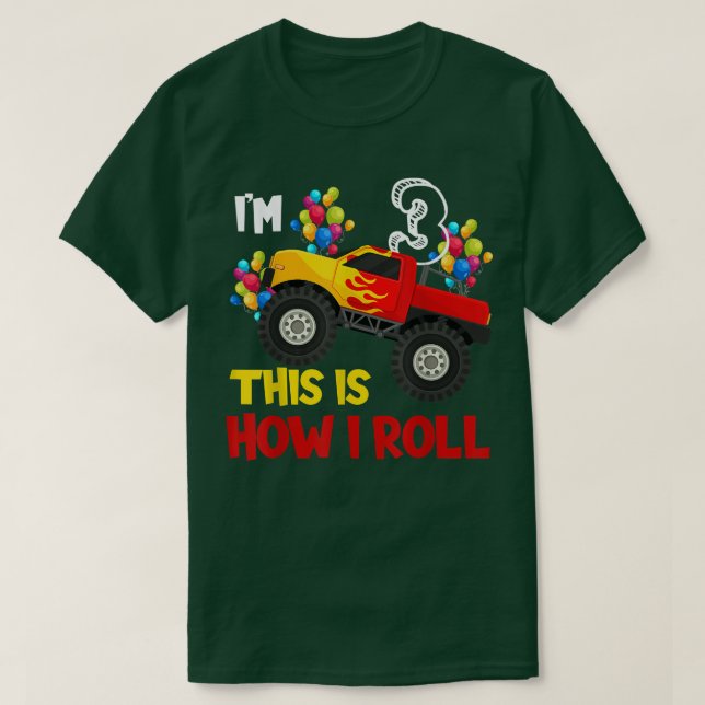 Camiseta Estoy en tercer lugar así es como rollo el camión  (Diseño del anverso)