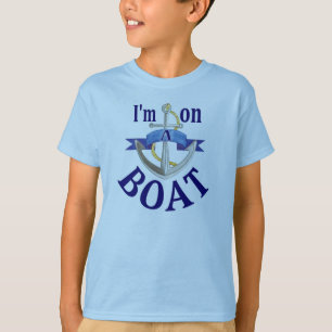 Camiseta Estoy en un barco divertido de los chicos de vacac