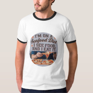 Camiseta Estoy en una comida de marisco divertida