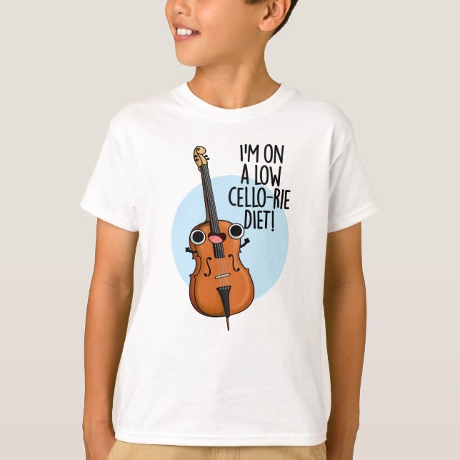 Camiseta Estoy en una dieta baja en un Cello-rie Funny Cell (Anverso)
